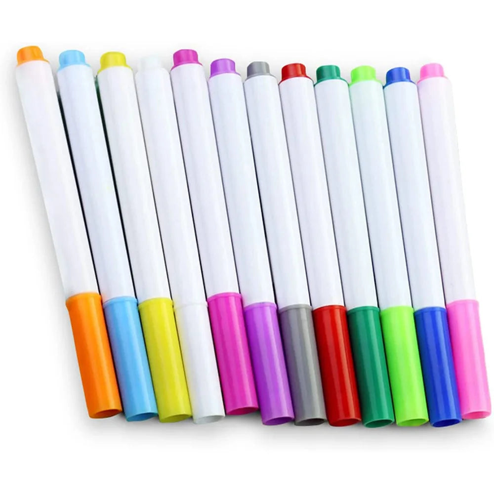 3mm Reversible Fine Tip Chalk Markers White and Color Liquid Chalk Markers Pens for Blackboards Office Home Supplies