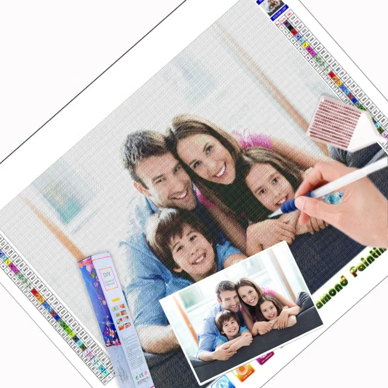 N-031 Customized 5D Full Drill Diamond Painting MOQ 1pc Factory Design Canvas Handmade Art DIY Portrait DropShipping Available
