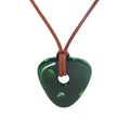 Fashion Jewelry Geometric Triangle Shaped Green Stone String Necklace Anime Movie Emerald Pendant Necklace