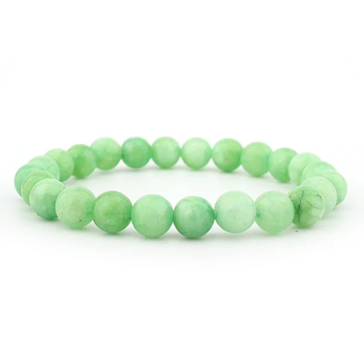 Customize Kamienna Bransoletka 8mm Natural Crystal Healing Stone Round Bead Awenturyna Adjustable Handmade Stone Bracelet