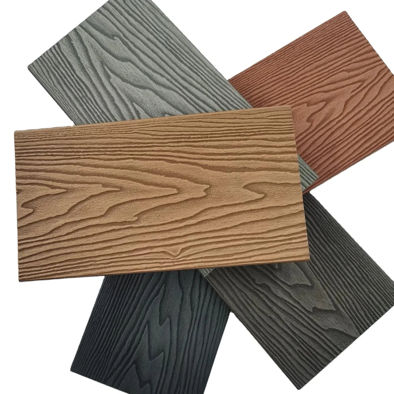 New Technology WPC 3D Embossed Composite Exterior Wpc Decking for Outdoor Floor