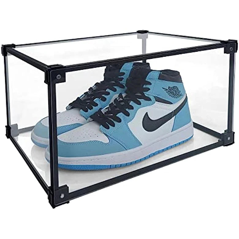 Clear Custom Foldable Stackable Plastic Premium Shoe Box Storage Rack for Living Room
