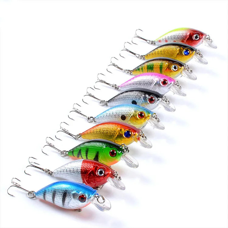 57mm 7g Plastic Bionic 3D Eyes Multi Colors Diving Wobblers Fishing Hard Crankbait Lure