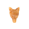 Compact 1.0 INCH Handmade Craved Yellow Jade Natural Stone Wolf Head Ornament Decoration Healing Stone Unisex Crafits for Gifts