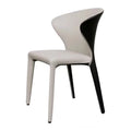 Leisure Chair in Leather Dining Chair White Black Colour Modern Curved New Design Metal Stainless Steel Fabric Living Room Chair