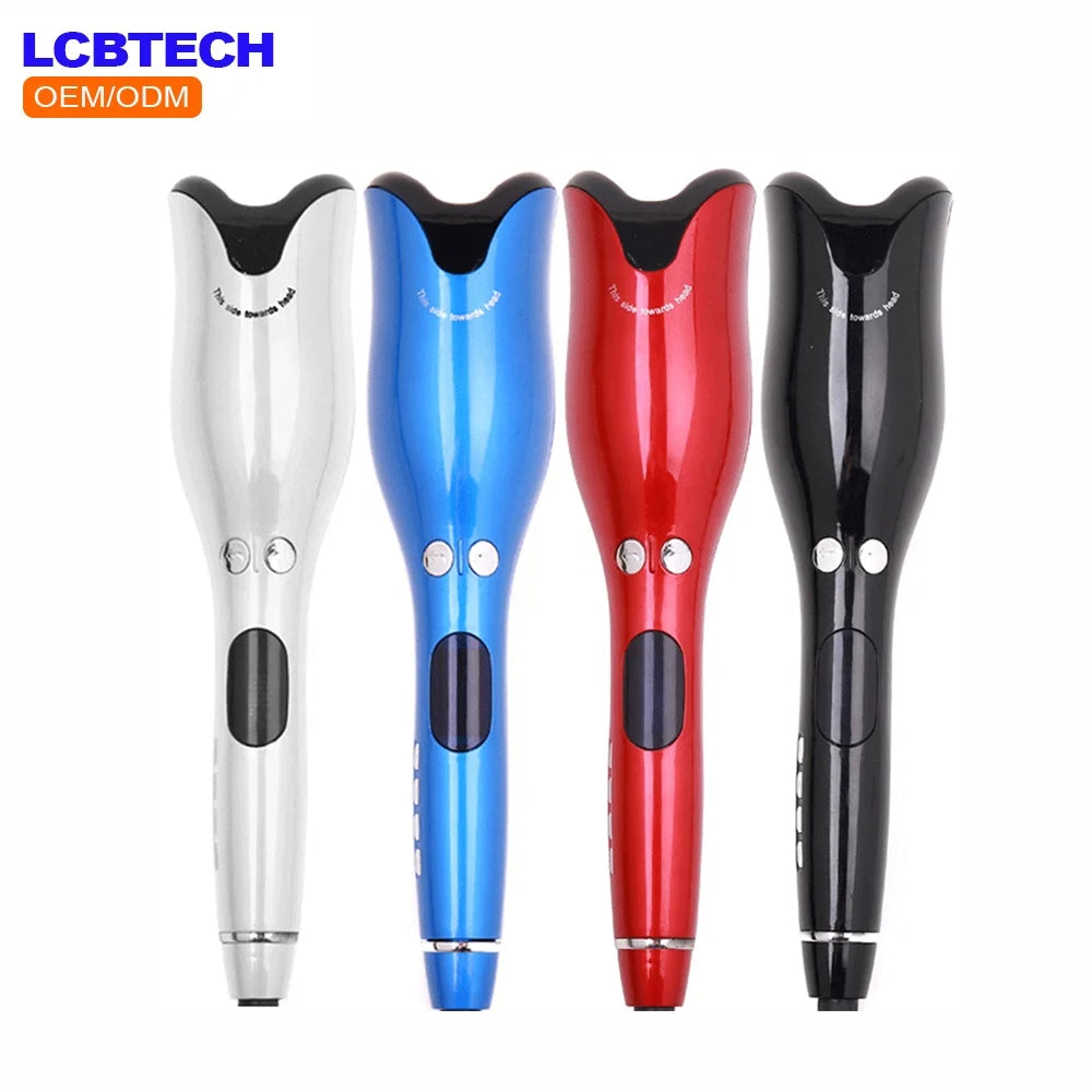 Automatic Ceramic Hair Curler LCD Temperature Display Long-Lasting Electric Hair Rollers for Women PTC Heater Factory Prices