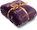 Chanasya Healing Warm Hugs Gift Throw Blanket -Comfort Purple Gift Blanket for Love Support Women Friend