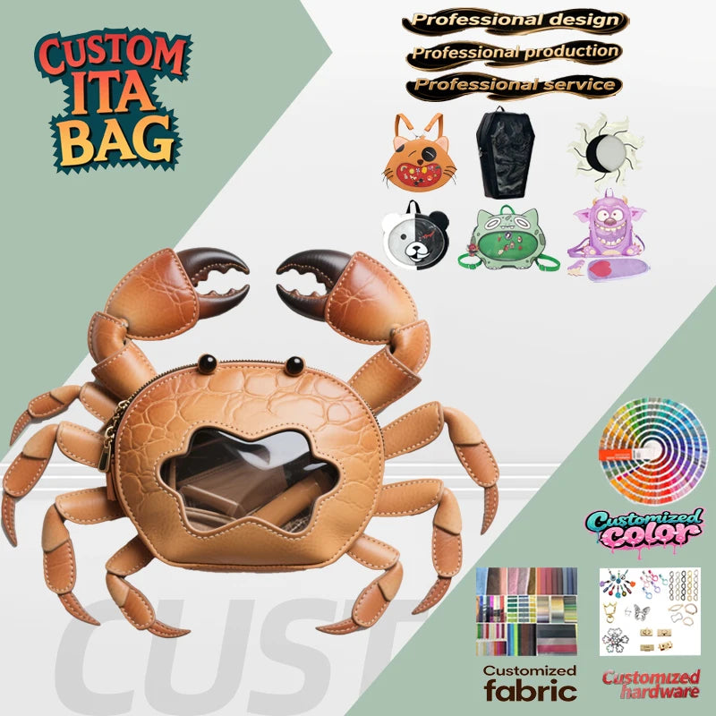 Custom Ita Bag Manufacturer  Pu Crossbody Ita Bag Designer Ita Backpack Animal Shape Itabag