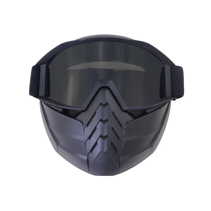 For Full Face PC Motorcycle Goggles Mask Lightweight Windproof Anti-UV Detachable Helmet for Outdoor Riding