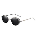GWTNN Oculos De Sol Women Metal Frame Classic Sun Glasses Transparent Black Lens Men Steampunk Round Sunglasses
