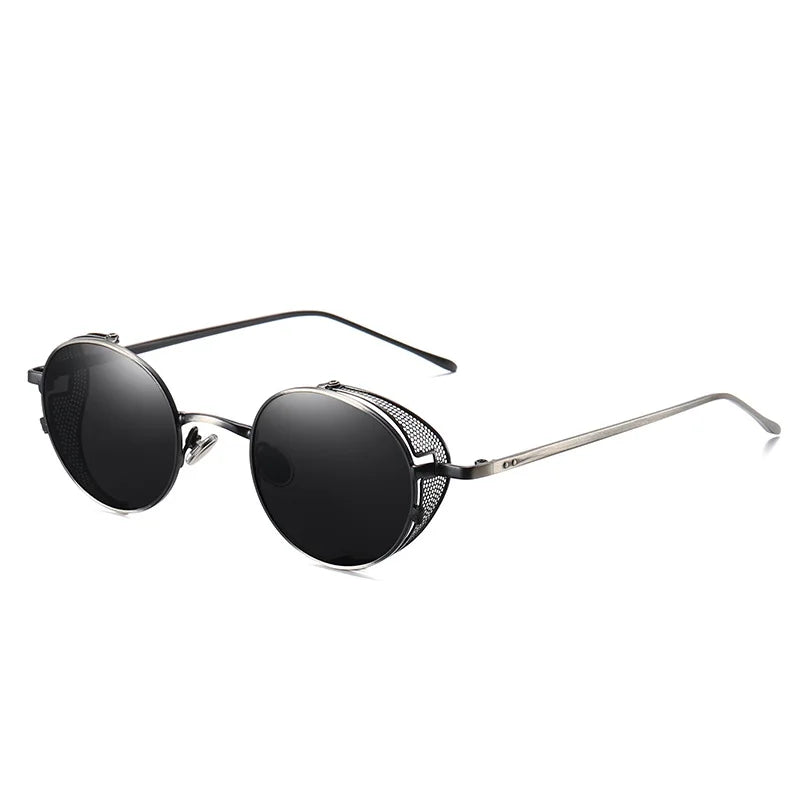 GWTNN Oculos De Sol Women Metal Frame Classic Sun Glasses Transparent Black Lens Men Steampunk Round Sunglasses