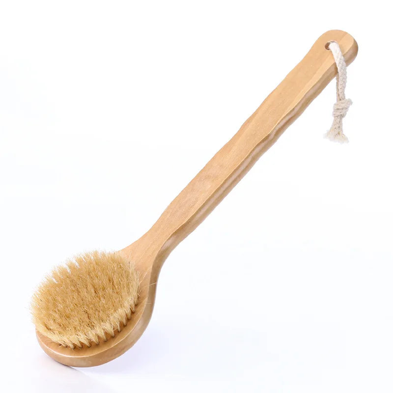 Luxury Wooden Long Handle Pet Bath Brushes for Dogs Cats Clean Massage Brush Shower Pet Cat Dog Bathing Brush
