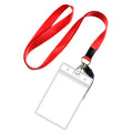 Best Quality Custom Clear PVC ID Name Badge Card Holder with Lanyard Set Waterproof Soft Transparent Cover