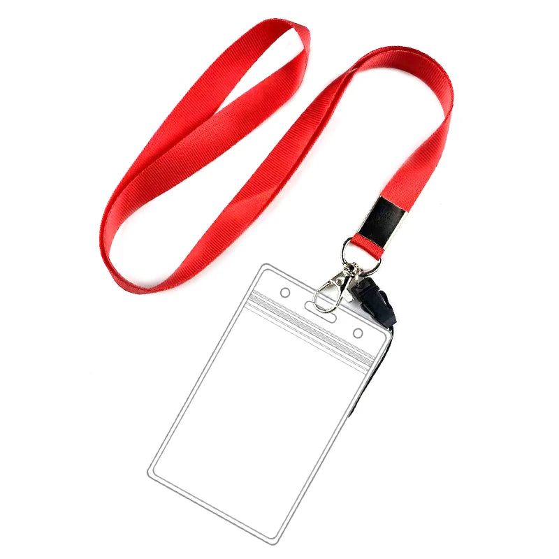 Best Quality Custom Clear PVC ID Name Badge Card Holder with Lanyard Set Waterproof Soft Transparent Cover