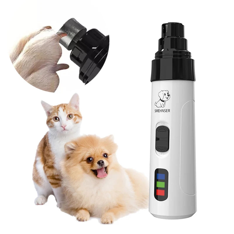 M1 Best Seller Electric Pet Nail Grinder Rechargeable Portable Animal Nail Clipper with Cartoon Style Safe for Dogs