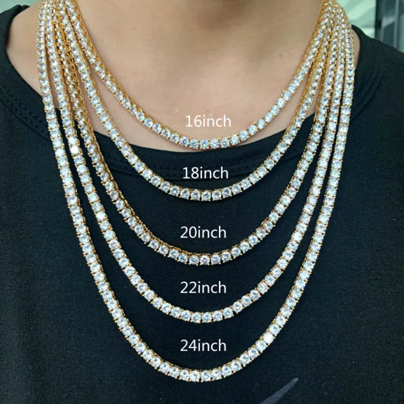 MYF Factory Wholesale 925 Sterling Silver Cuban Link Chain Hip Hop Diamond Mosinite Necklace for Gift