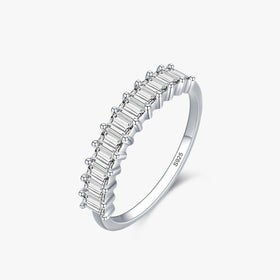 Ailmay 100% 925 Sterling Silver Fashion AAAAA CZ Rings for Women Luxury Wedding Engagement Fine Jewelry