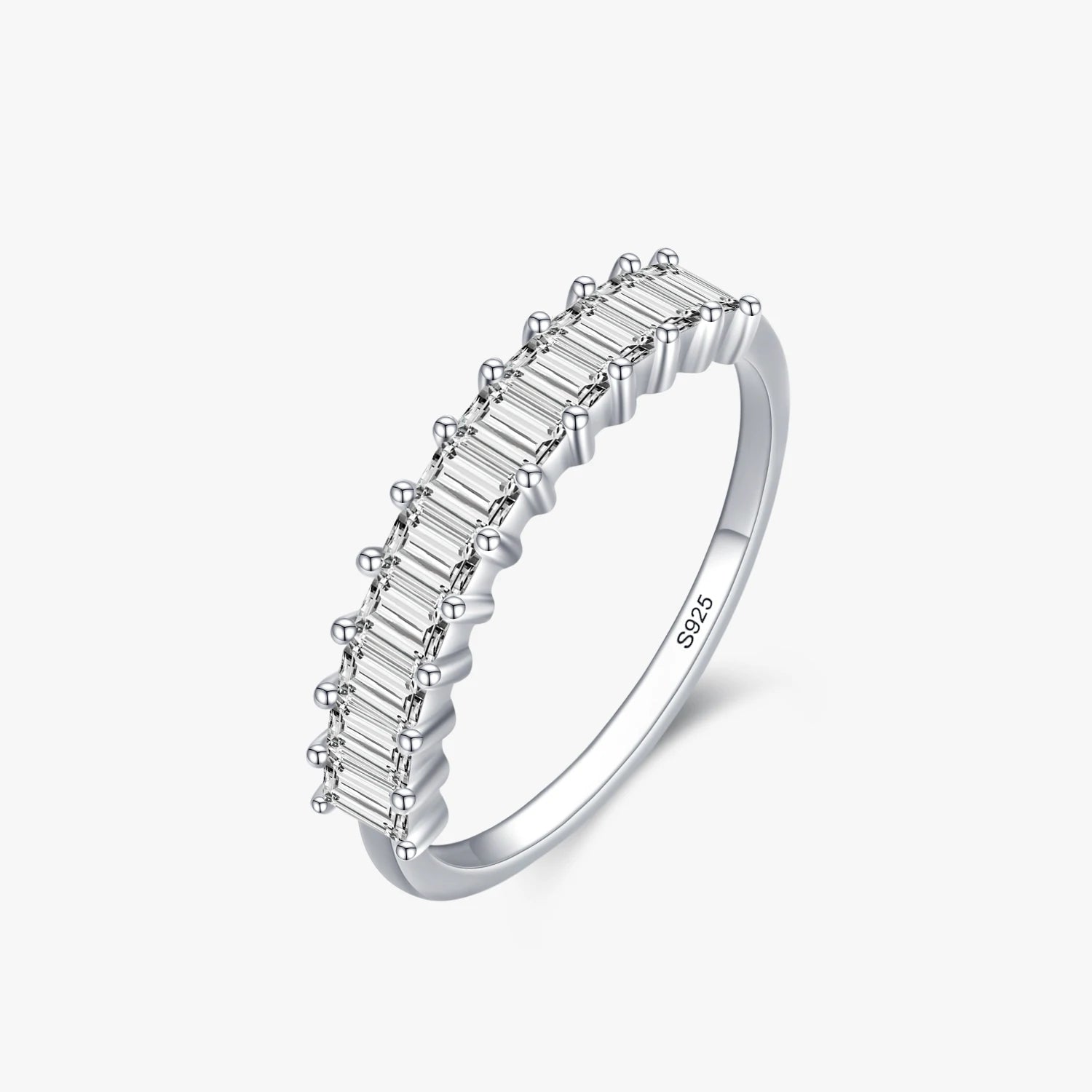 Ailmay 100% 925 Sterling Silver Fashion AAAAA CZ Rings for Women Luxury Wedding Engagement Fine Jewelry