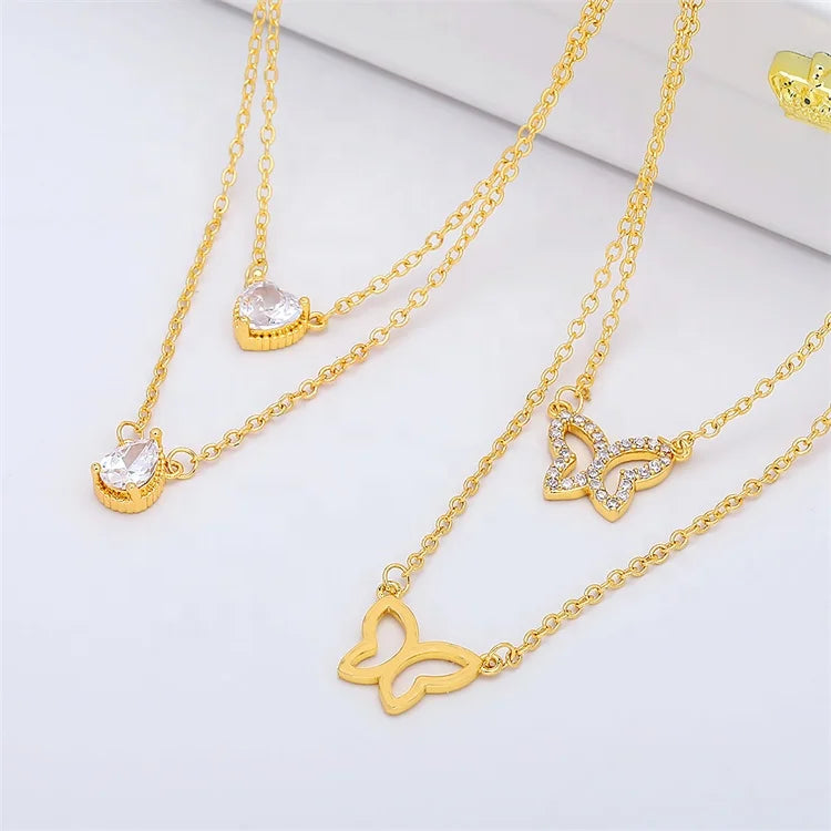 2026 Necklaces and Pendants for Jewelry Cubic Zirconia Pendant Necklace Personalized 24k Gold Plated Brass Jewelry