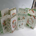 KM Floral Design Kraft Paper Bags 16*8*22cm Handle for Business Wedding Party Gifts Flexo Printed Laminated for Candle Packaging