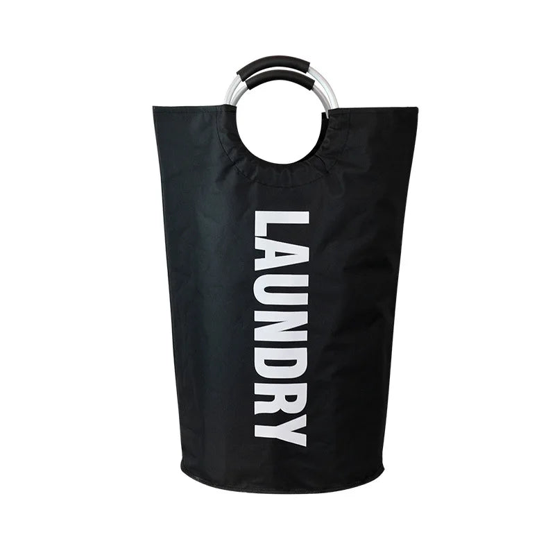 600D Oxford Laundry Basket Foldable Laundry Hamper Collapsible Dirty Clothes Basket with Aluminum Handle