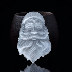 Wholesale Meditation Crystal Natural Carving Ornaments Selenite Santa Claus for Gifts