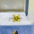 925 Silver Original 3 Carat Brilliant Ascher Cut Pass Diamond Test Sparkling D Color Moissanite Wedding Ring Women Fine Jewelry