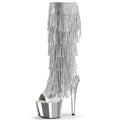 Fringe Transparent Boots New Platform Pole Dance 17cm Exotic Dancer Thin Heel Ultra-high Heel Model Stripper Heels Walk Show