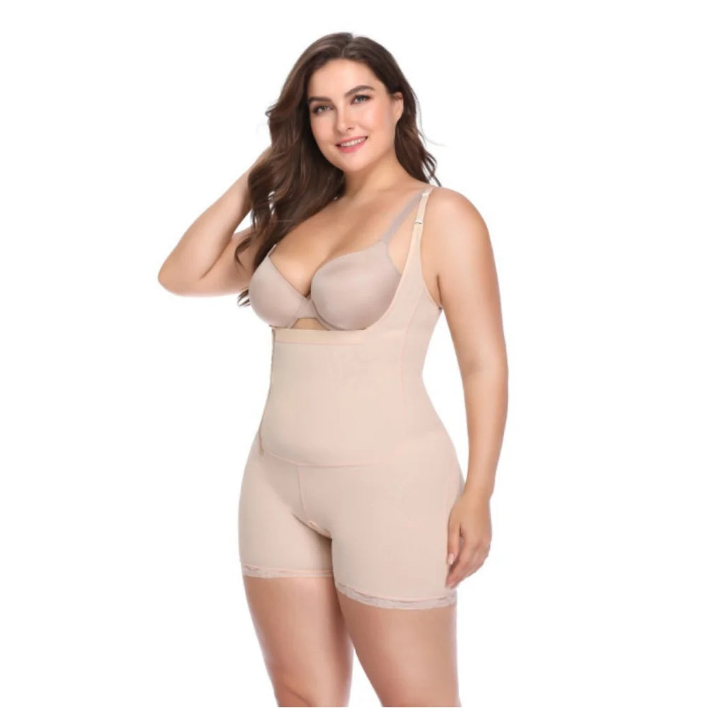 Fat Women S-6XL Abdominal Compression Slimming Tummy Control Shapewear Bodycare Hip LIfting Full Body Shaping Jumpsuits Bodysuit
