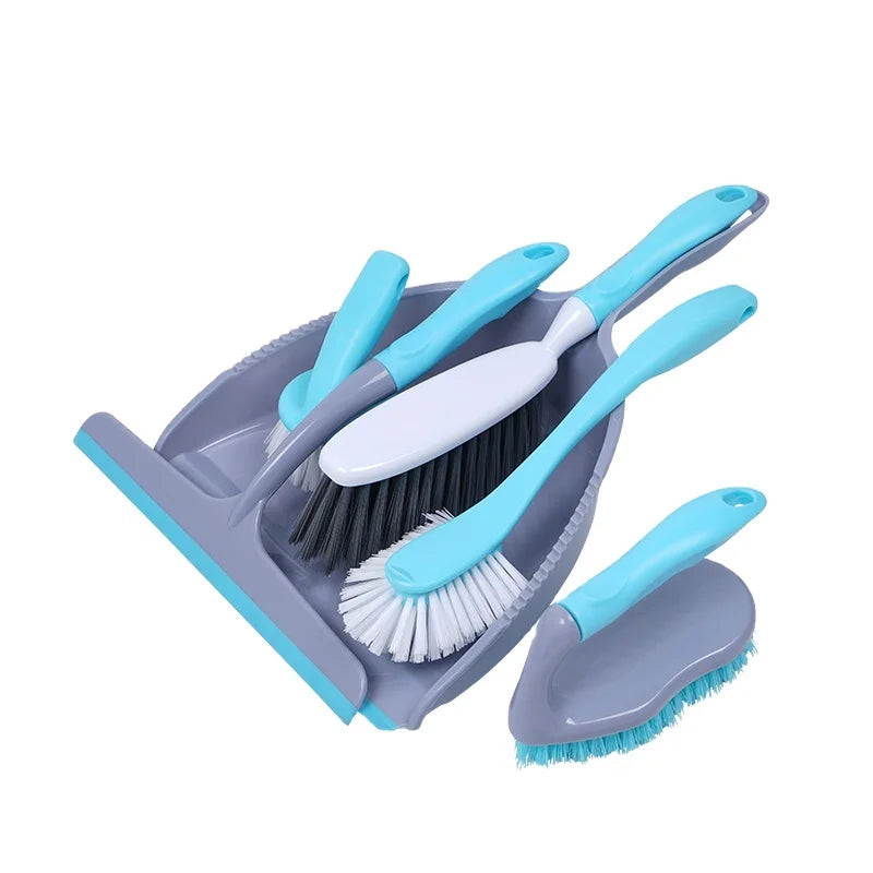 Pot Dish Scrubbing Brush Eco Friendly Dustpan Set for Home 5 Set Cleaning Brush