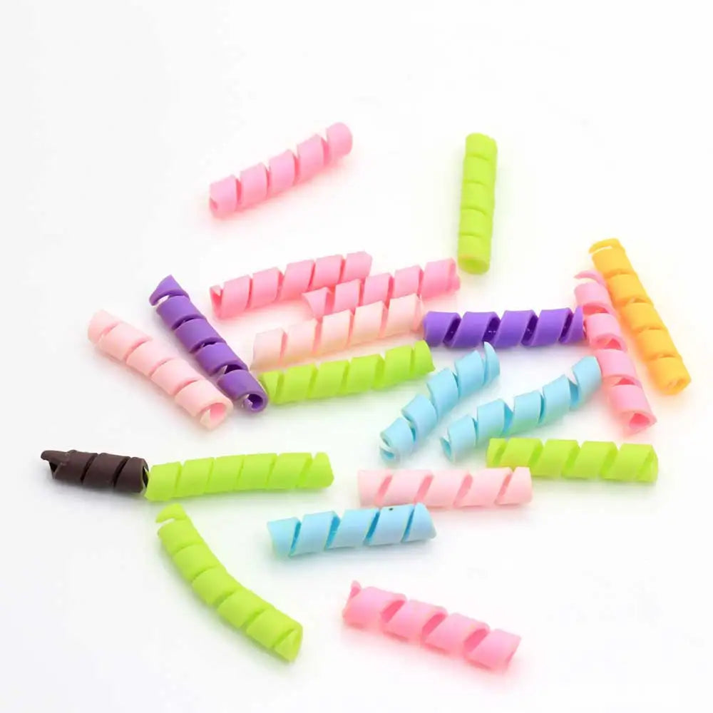 Kawaii Miniature Loose 500g/bag 3D Colorful Candy Sweet Curl Beads for Slime DIY Kids Stuffing Emeblishment