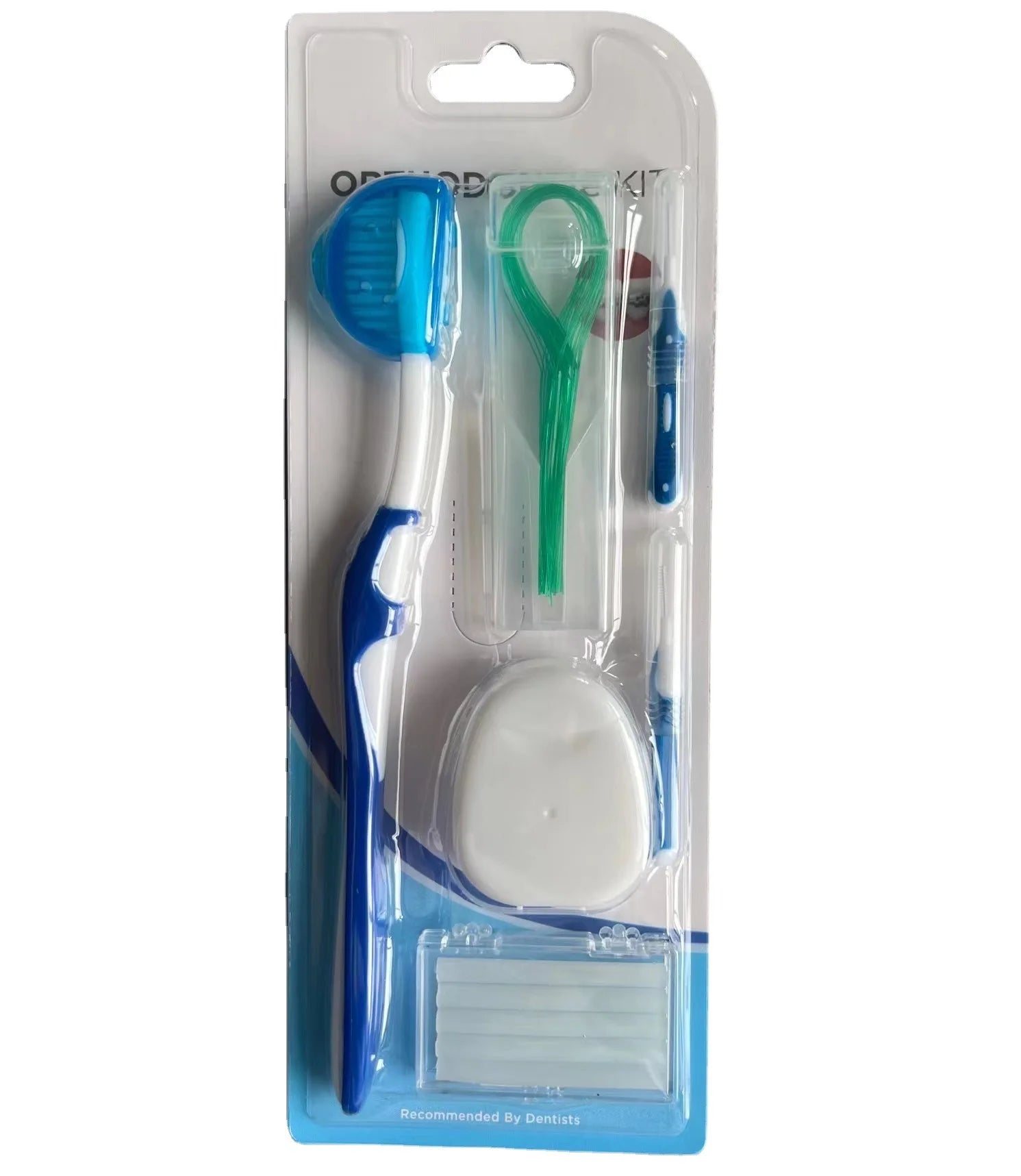 OEM Custom logo Orthodontic Travel Oral Care Kit Interdental Brush Dental Wax Dental Floss Orthodontic Toothbrush Kit
