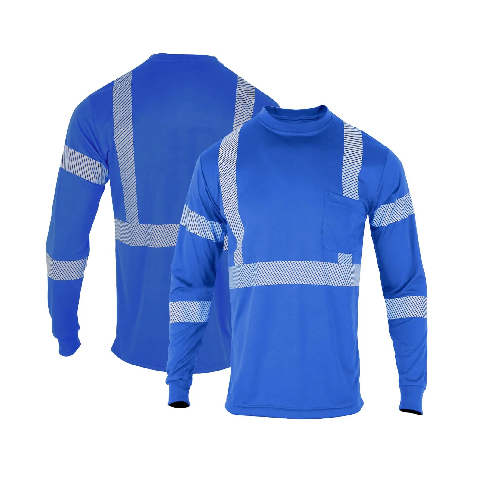 Wholesale 100% Polyester Mesh Safety Reflective High Visibility T Shirts for Men Long Sleeve Tee Shirt