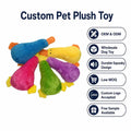 Custom Pet Plush Toy Duck Shape Dog Plush Toy Grinding Teeth Cleaning Bite Resistant Chew Training Cat Squeaky Toy MegaBDM