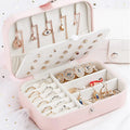 Hot Selling Rings Earrings Necklaces Pu Material Jewelry Organizer Box Jewelry Storage Case for Girl