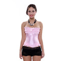 King Mcgreen Star Corsets Bustiers Top Sexy Satin Overbust Corset Lace up Corselet Ladies Satin Plus Size Korsett