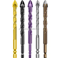 Wholesale Four-Edge Cross Tile Ceramic Glass Drill Bit Set Multi-Function Carbide Perforated Hex Drill Bit Machine for Machine
