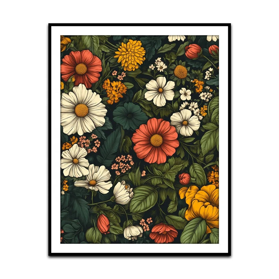 Custom Modern Hot Selling Abstract Printing Leaf Flowers Garden Patterns Morris Style Canvas Art Prints for Hotel Projects