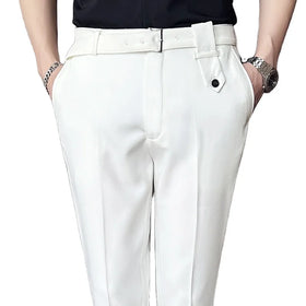 New British Men's Casual Anti-wrinkle All Match Retro Designer Niche Dress Pants