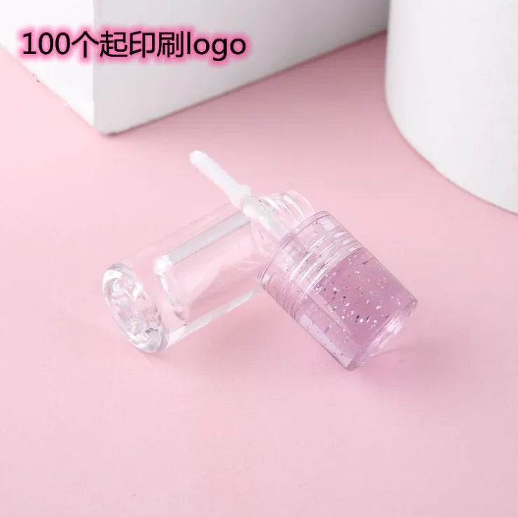 Mini 2ml PETG Clear Plastic Lip Gloss Tube with Brush Liquid Cosmetics Container Packaging