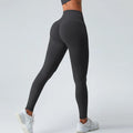 INS HOT STYLE Cross Waistband Knitted Thick Tummy Control Ladies Fitness High Waist Scrunch Bbutt Seamless Leggings for Women