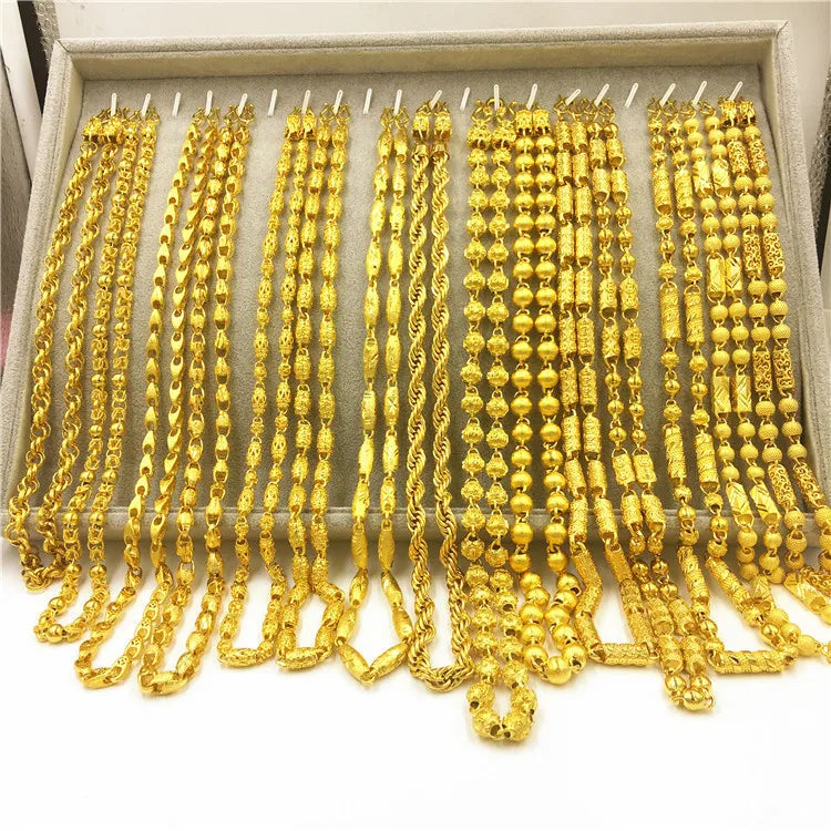 Dubai Custom Made Jewelry Designs Gold-Plated Brass Necklace