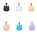 Manufacturers Direct Sales Stainless Steel Cat Head Cat Anti-loss Tag a Variety of Specifications Dog Tag DIY Lettering Pet Tag