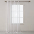 White Organza Sheer Tulle Pom Pom Curtains Pompom Design Window Decor with Tassel for Living Room Rideau Voilage