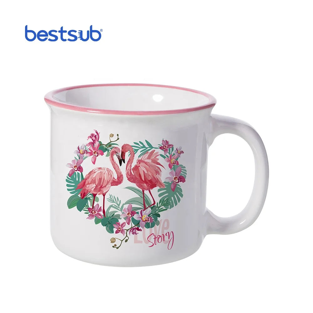 Wholesale 10oz 300ml Custom Photo Sublimation Blanks Ceramic Coffee Mug for Camping and Outdoor Adventures