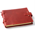 Retro Handmade Cowhide Leather Bound Rope Creative Notebook/Sketchbook with Stamping Logo Genuine Leather Journal