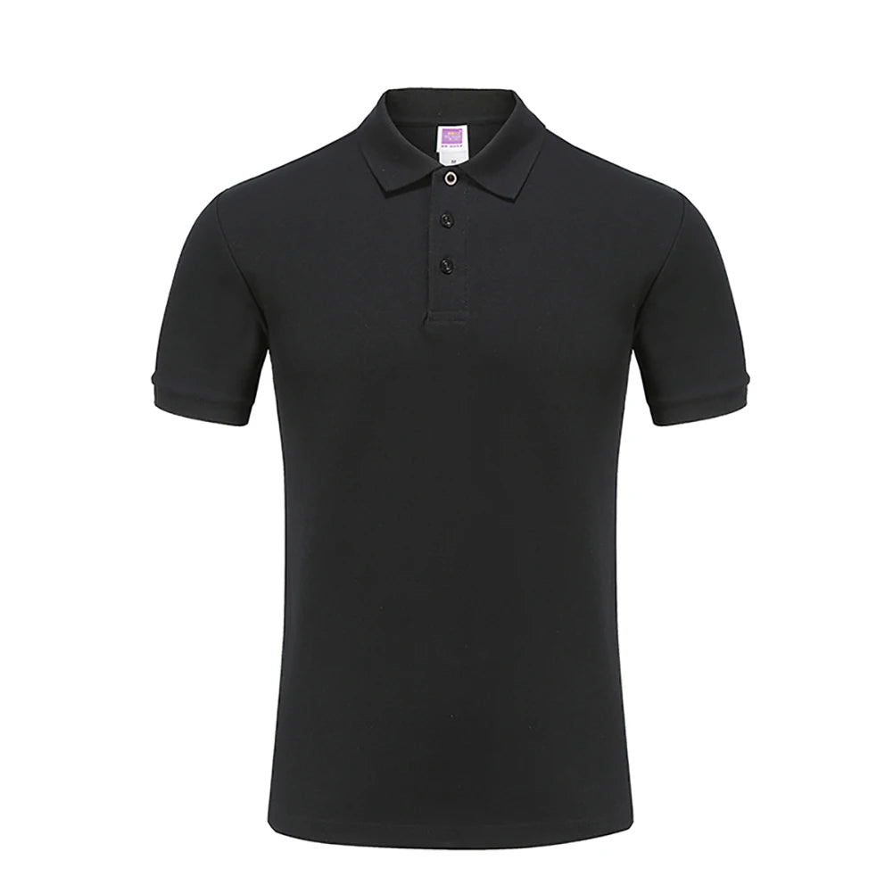 Promotional Luxury Plus Size Black Plain Stock Lot Branded Mens Polo T Shirts Clothings With Embroidery Logo