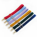 Meetee  Pure Color Cotton Webbing Adjustable Crossbody Narrow Shoulder Strap Bag Accessories
