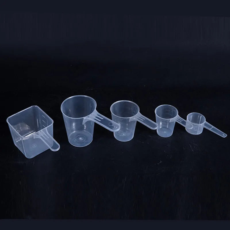 20ml 50ml 100ml 200ml Plastic pp Measuring Spoon Scoop Round square Measuring Cup with Handle