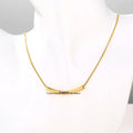Custom Stainless Steel 18K Gold Plated Square Tube Pendant Snake Chain Necklace Dainty Necklace